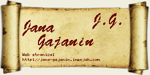 Jana Gajanin vizit kartica